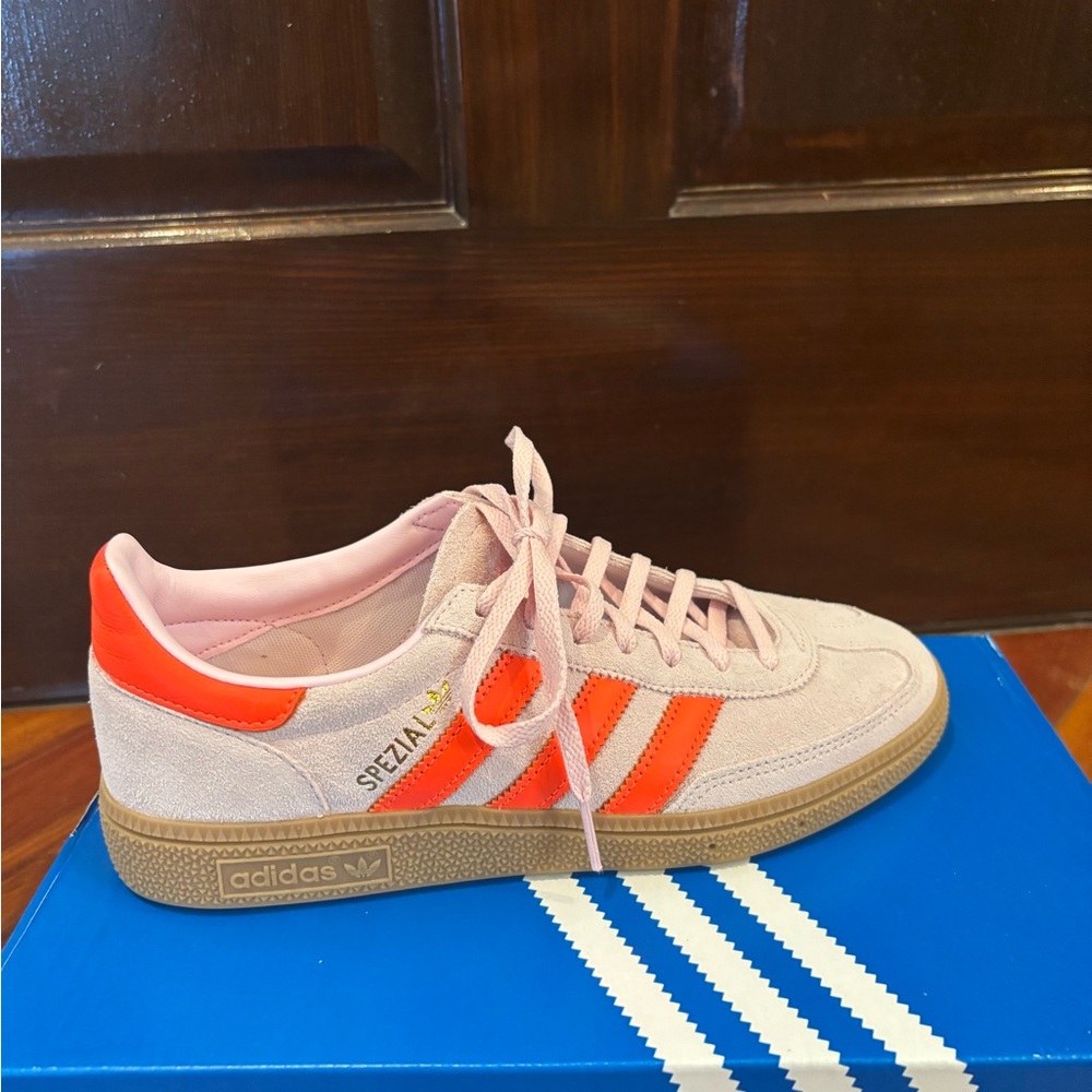 Adidas Spezial Pink and Orange Trainers